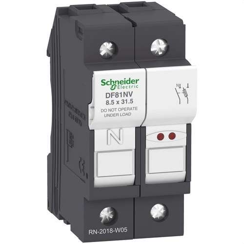 Biztosítéktartó PILÓTÁVAL 1P+N 25A BIZTOSÍTÉK 8,5X31,5 hivatkozással DF81NV a márkától SCHNEIDER ELECTRIC