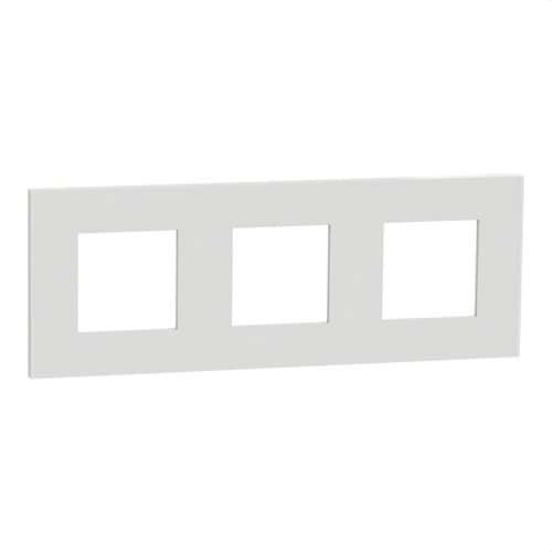 3-Gang White Frame New Unica Deco with reference NU600618 from the brand SCHNEIDER ELECTRIC