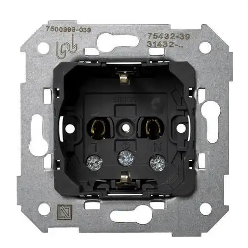 Schuko aljzat 16 A 250V Simon 75 hivatkozással 75432-39 a márkától SIMON
