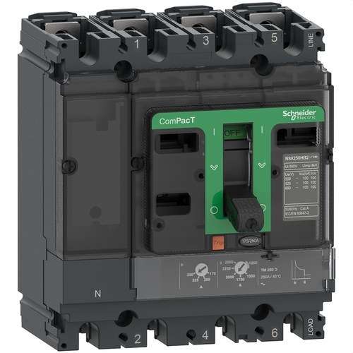ComPacT NSX250N 50kA AC 4P4R 250A TMD automata megszakító hivatkozással C25N4TM250 a márkától SCHNEIDER ELECTRIC