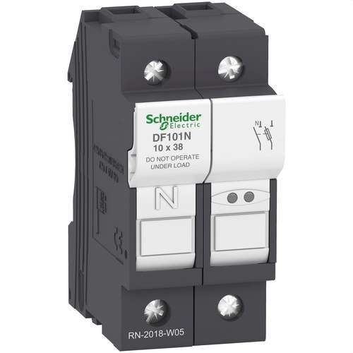 Tesys DF biztosítéktartó 1P+N 32A 690VAC, biztosíték mérete 10x38mm hivatkozással DF101N a márkától SCHNEIDER ELECTRIC