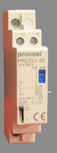 1P 1NA 20A impulzusrelé hivatkozással PROTL1-20 a márkától PROCOEL
