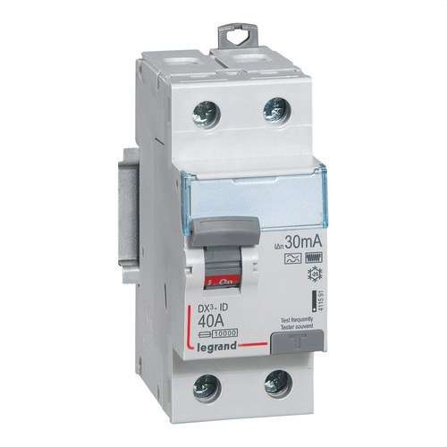 DX3 2P 40A 30mA HPI osztályú áram-védőkapcsoló hivatkozással 411591 a márkától LEGRAND