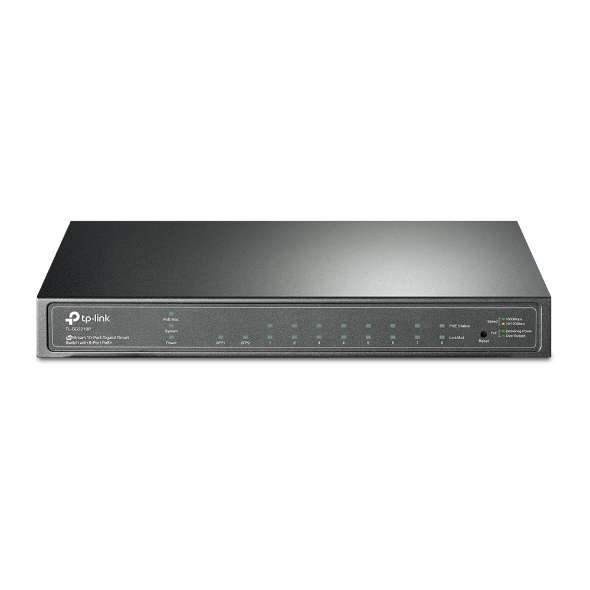 10 portos JetStream intelligens Gigabit switch 8 portos PoE+ támogatással hivatkozással TL-SG2210P a márkától TP-LINK