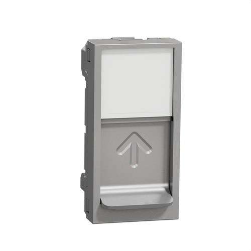 1 modul RJ45 Keystone alumínium szerelvénylap New Unica hivatkozással NU946030 a márkától SCHNEIDER ELECTRIC
