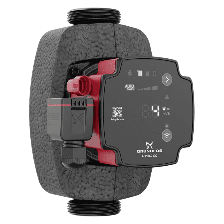 Grundfos ALPHA2 GO 25-90 180 keringető szivattyú hivatkozással 93074208 a márkától GRUNDFOS