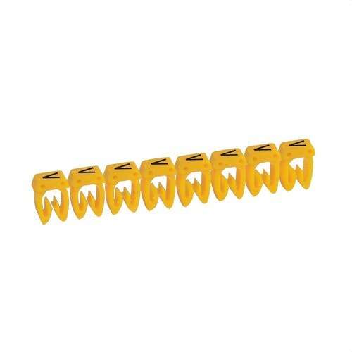 Kábeljelölő címke CAB 3 - V betű 6mm²-ig hivatkozással 038381 a márkától LEGRAND
