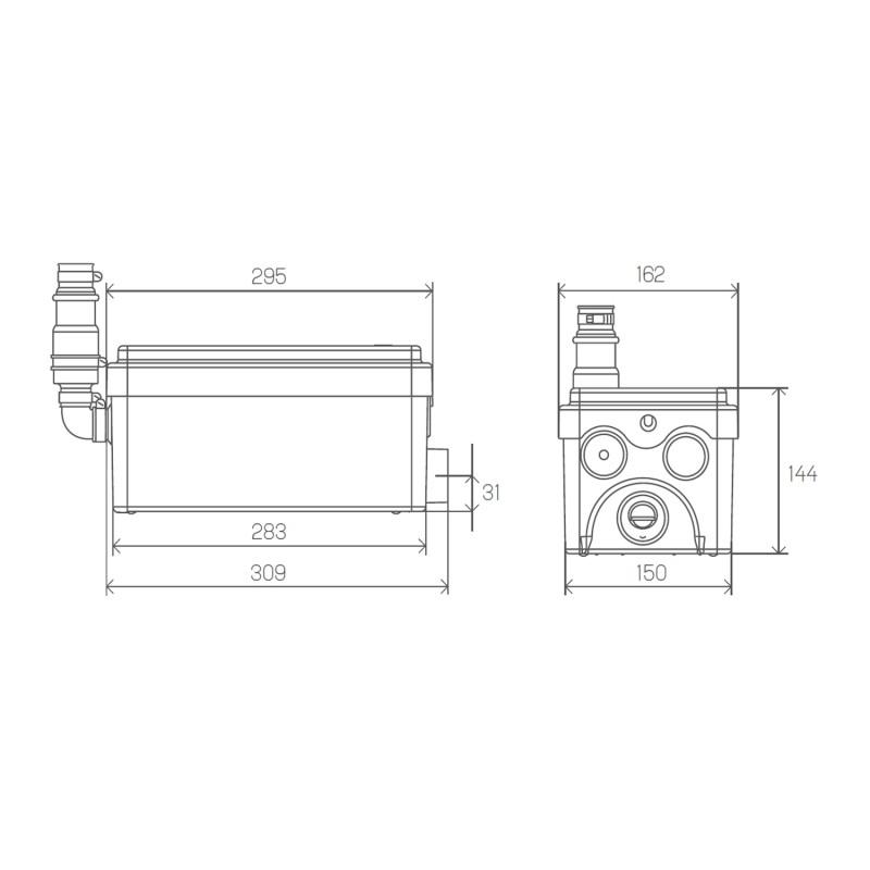 SFA SANISHOWER Evacuation Pump for Showers with reference 0101000 from the brand SFA SANITRIT