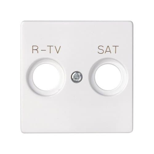 White R-TV+SAT Inductive Socket Plate Simon 82 with reference 82097-30 from the brand SIMON