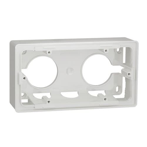 2-Gang Polar White Socket New Unica Studio with reference NU800418 from the brand SCHNEIDER ELECTRIC
