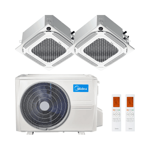 Midea Breezeless 360º 2 az 1-ben kazettás légkondicionáló 3,5 kW 12000 BTU hivatkozással MCA4U-12NX(2)M2O-18N8 a márkától MIDEA