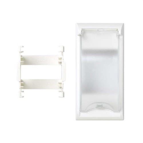 Decorative Plate for Circuit Breaker or Differential with 2 Elements White Simon 500 Cima with reference 50000074-030 from the brand SIMON