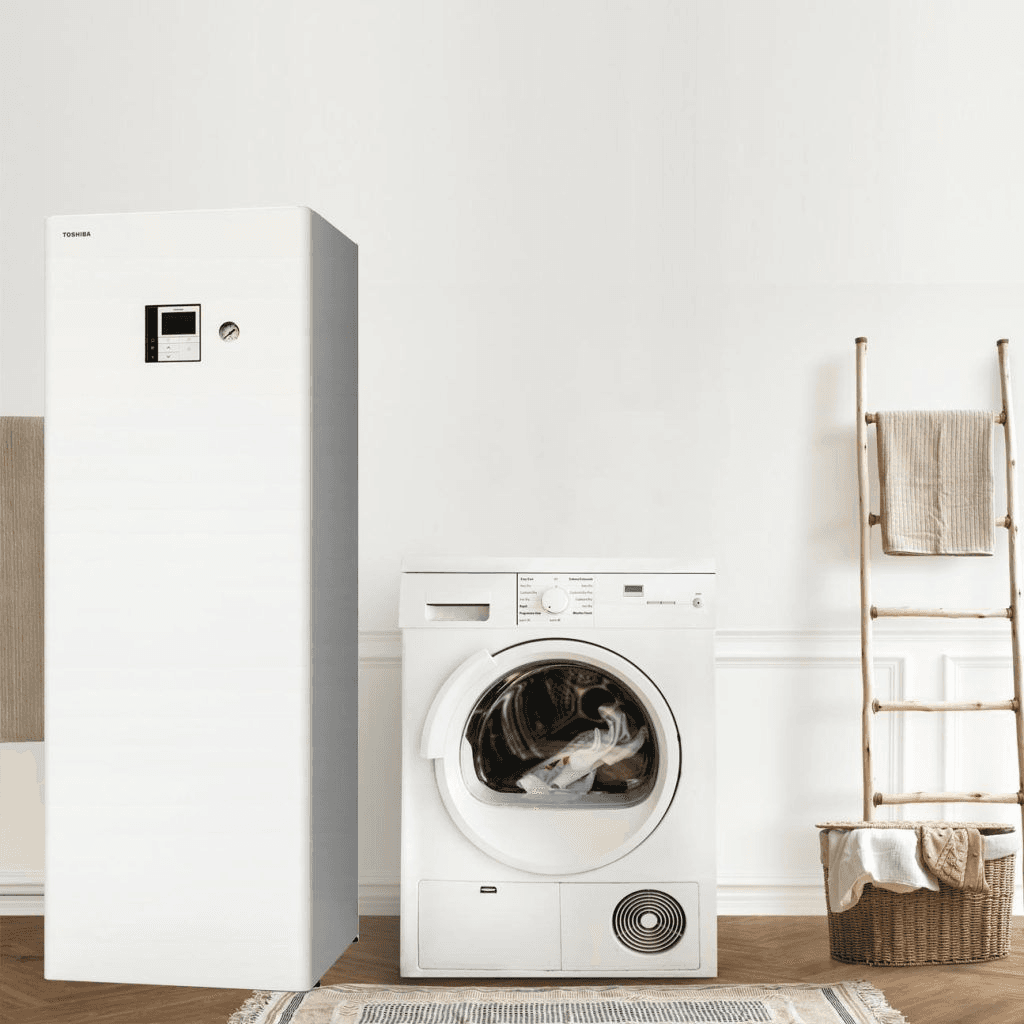 Toshiba Estía All-In-One Mini 55 4 kW 210 literes levegő-víz hőszivattyú szett hivatkozással ESTIAALLINONEMINI55 a márkától TOSHIBA