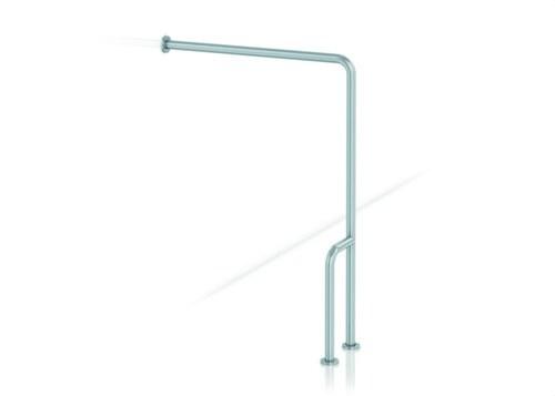 90º Satin Stainless Steel Wall-to-Floor Support Bar Left with reference GW11 12 04 01 from the brand GENWEC