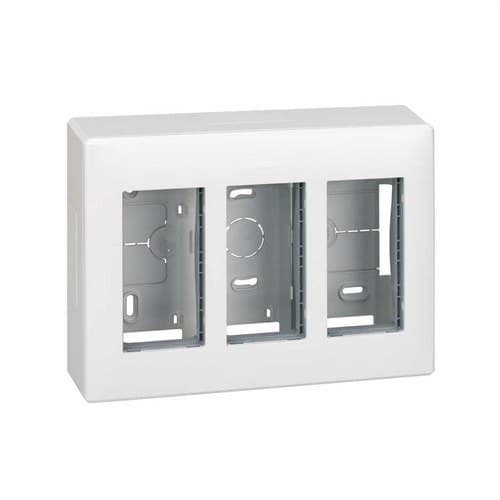 Surface Wall Box for 3 Double Elements White Simon 500 Cima with reference 51000003-030 from the brand SIMON