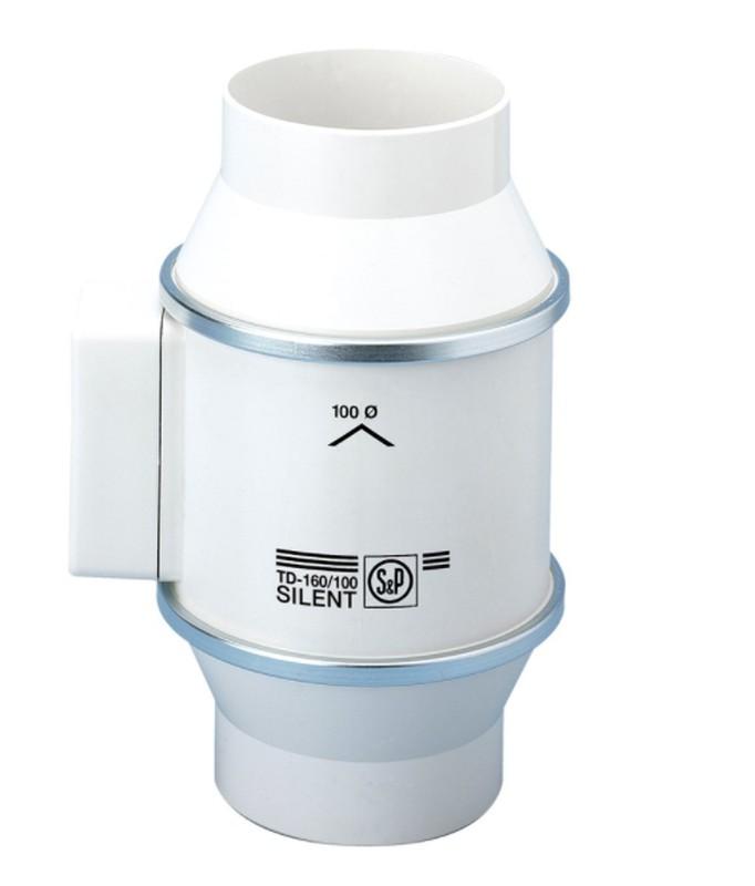 TD-160/100N Silent csőventilátor heliko-centrifugális elszívó hivatkozással 5211318000 a márkától SOLER & PALAU