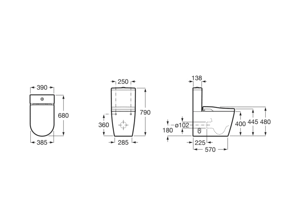 In-Wash® Inspira intelligens falra szerelhető Roca Rimless WC hivatkozással A80306L001 a márkától ROCA