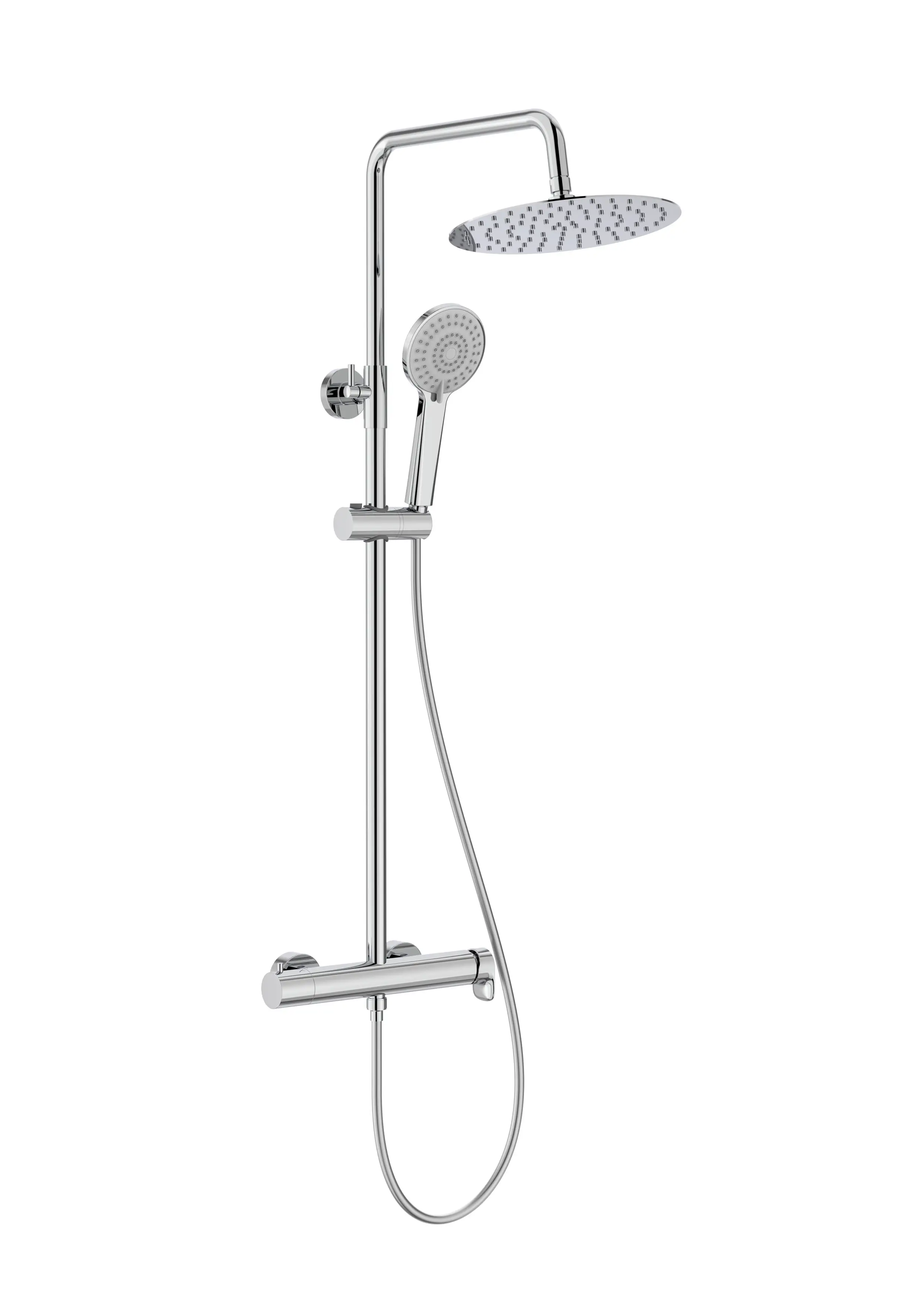 Single-lever Chrome Shower Column Roca Vega Plus Round with reference A5A9A6EC00 from the brand ROCA