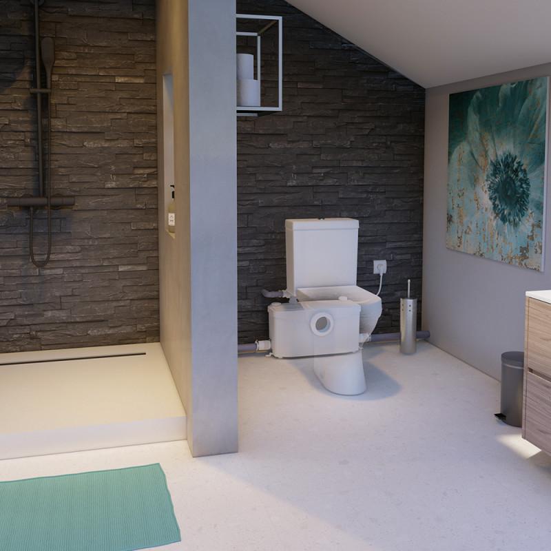 SFA SANIPLUS szennyvízátemelő daráló teljes fürdőszobákhoz, nagy forgalomhoz hivatkozással 0100300 a márkától SFA SANITRIT