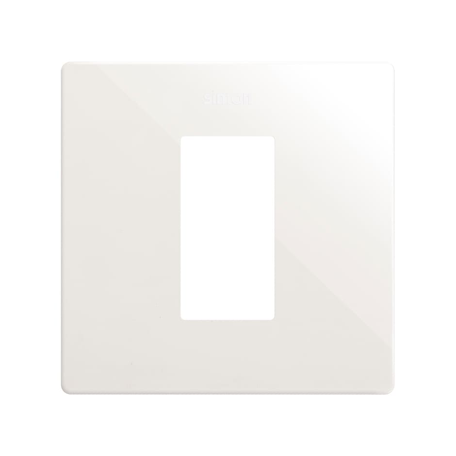 Minimal aesthetic frame for 1 white element Simon 270 with reference 27101610-090 from the brand SIMON