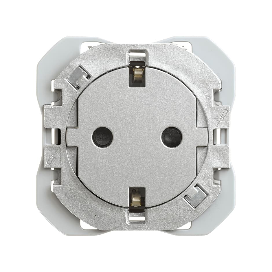 Schuko Socket Outlet Clean 16A 250V~ with Screw Terminal System Aluminum Simon 270 with reference 20000434-093 from the brand SIMON