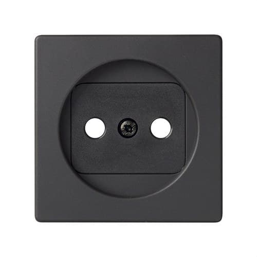 Cover with safety device for bipolar socket base graphite Simon 82 with reference 82040-38 from the brand SIMON