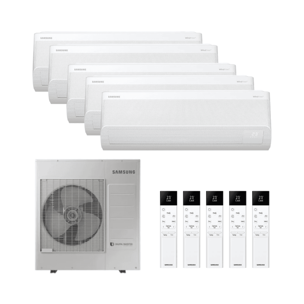 Samsung WindFree Comfort S2 5 az 1-ben légkondicionáló wifi-vel, 3,5 kW 12000 BTU hivatkozással SAMWFCFJM5X1-10012 a márkától SAMSUNG