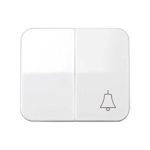 Double key with bell engraving for group 1 switch and 1 bell push button white Simon 75 with reference 75027-30 from the brand SIMON