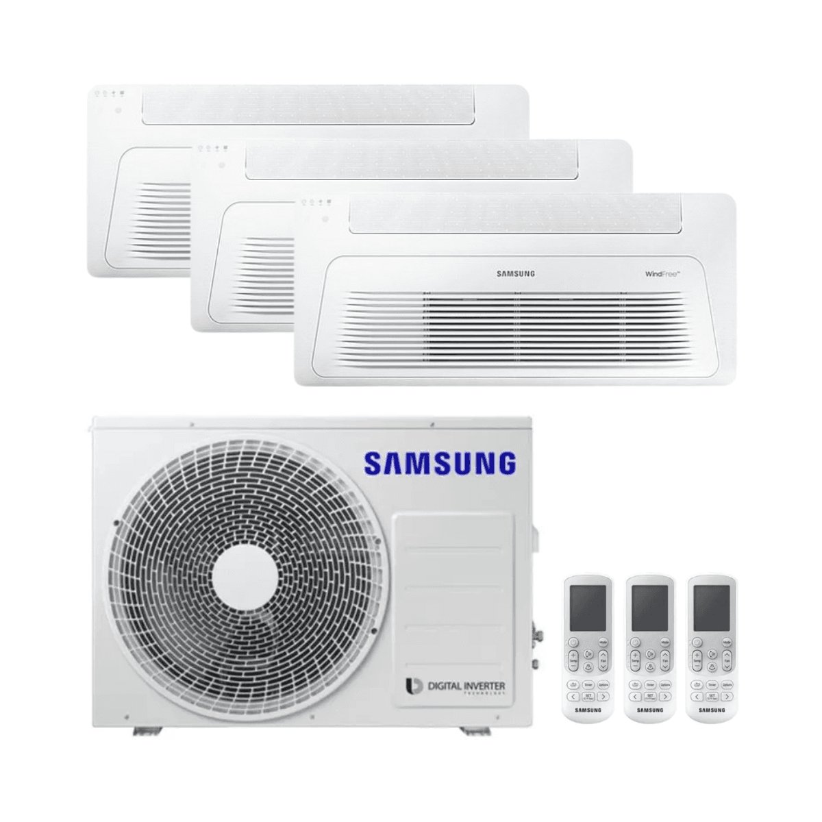 Samsung WindFree 3,5 kW 12000 BTU 1-utas kazettás légkondicionáló 3 az 1-ben hivatkozással F-CST1W35R3 a márkától SAMSUNG
