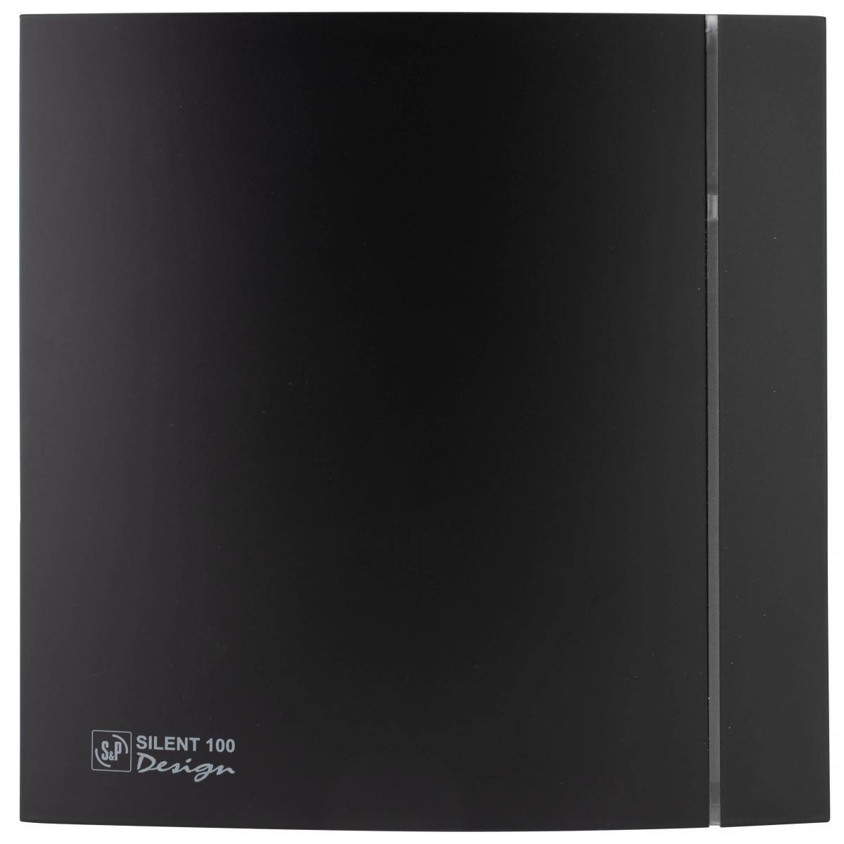 SILENT-100 CZ Design 4C fekete fürdőszobai elszívó hivatkozással 5210607400 a márkától SOLER & PALAU