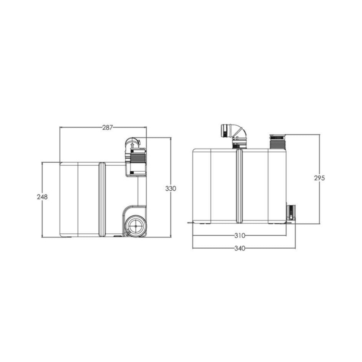 SFA Saniswift Pro szennyvízszivattyú intenzív használatra mosodákhoz hivatkozással SANISWIFTPRO a márkától SFA SANITRIT