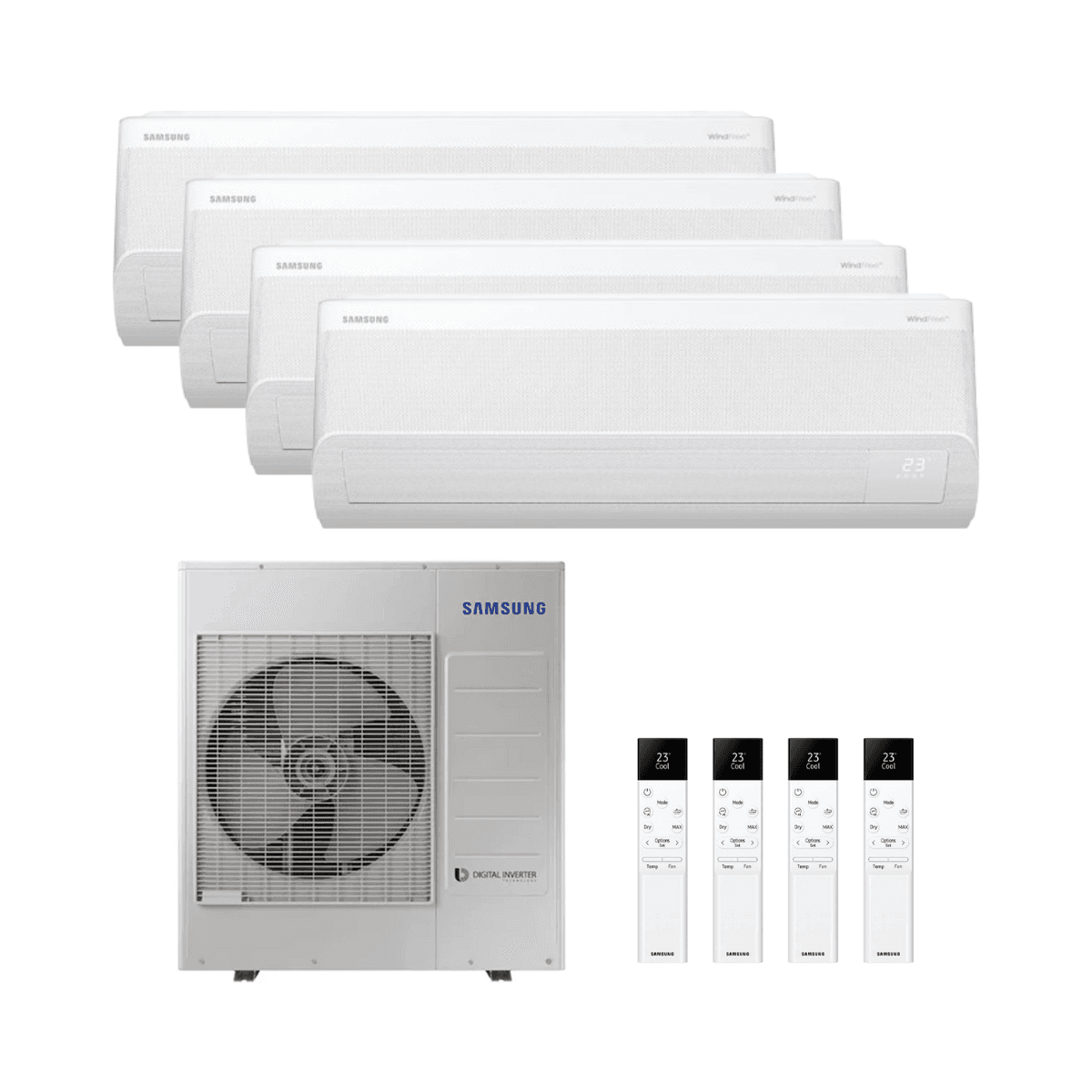 Samsung WindFree Elite S2 4 az 1-ben légkondicionáló wifi-vel, 2,5 kW (2) + 3,5 kW (2) hivatkozással WFELITE4X109091212 a márkától SAMSUNG