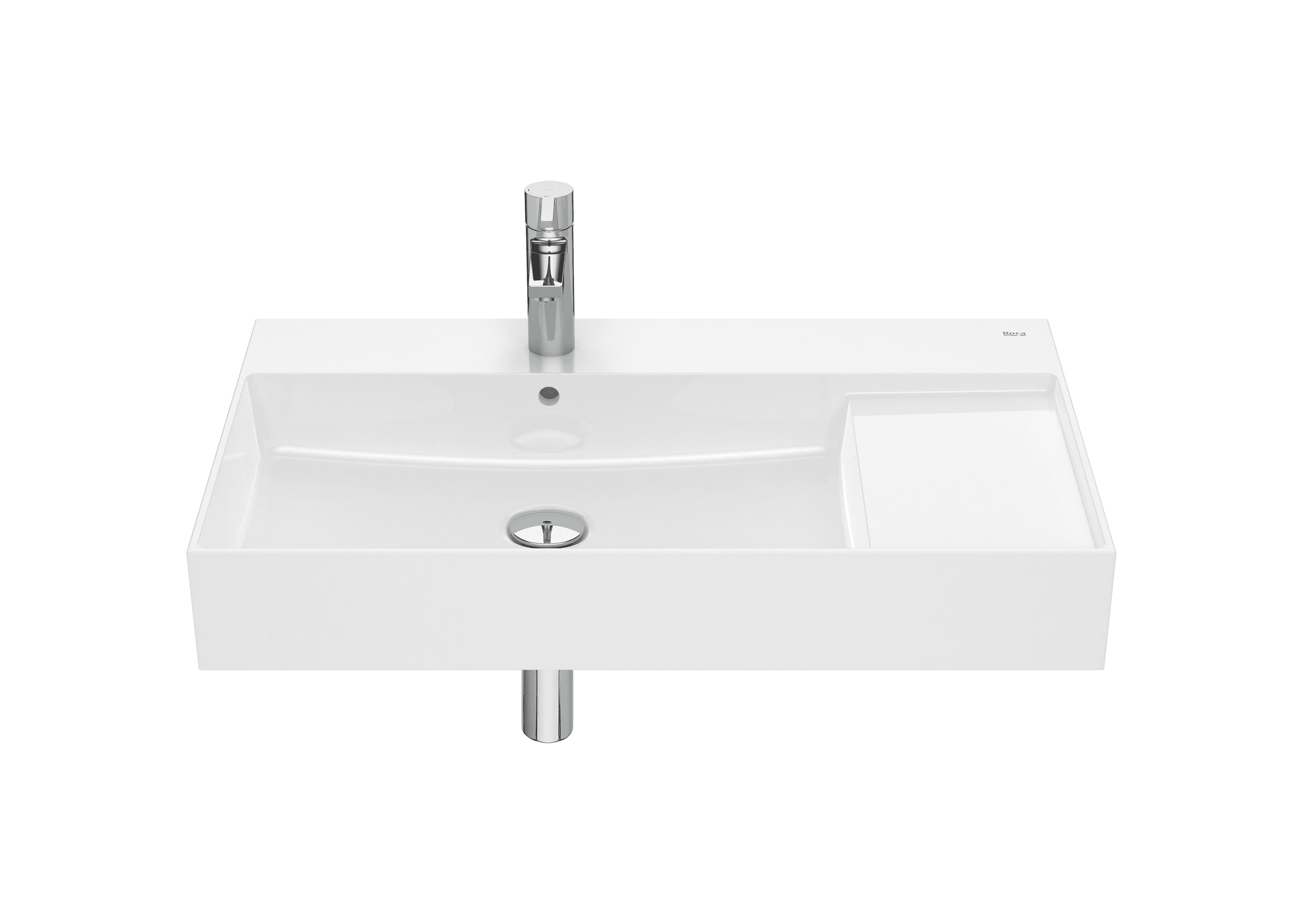 Fineceramic® Roca Inspira Asymmetric Wall-Mounted Basin 800x490mm with reference A32752B000 from the brand ROCA