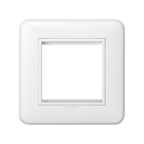 Frame and support for surface-mounted and flush-mounted wall box for 1 white element Simon K45 with reference KR245/9 from the brand SIMON
