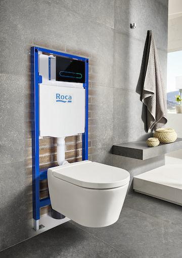 Frame with dual cistern for suspended toilet Roca WC One with reference A890070020 from the brand ROCA