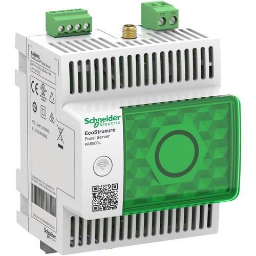 EcoStruxure Panel Server Advanced data logger, wireless hub, and Modbus gateway at 24V DC with reference PAS800L from the brand SCHNEIDER ELECTRIC