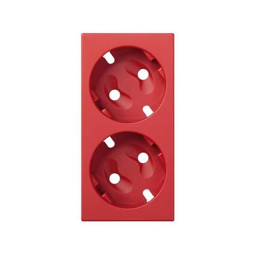 Cover for the double red schuko socket base mechanism Simon 500 Cima with reference 50001841-037 from the brand SIMON