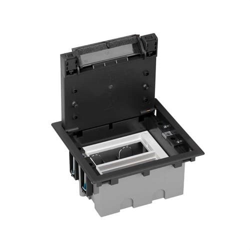 Adjustable Floor Box for 4 Elements in Graphite Pavement Floor Installation Simon 500 Cima with reference 52050002-038 from the brand SIMON