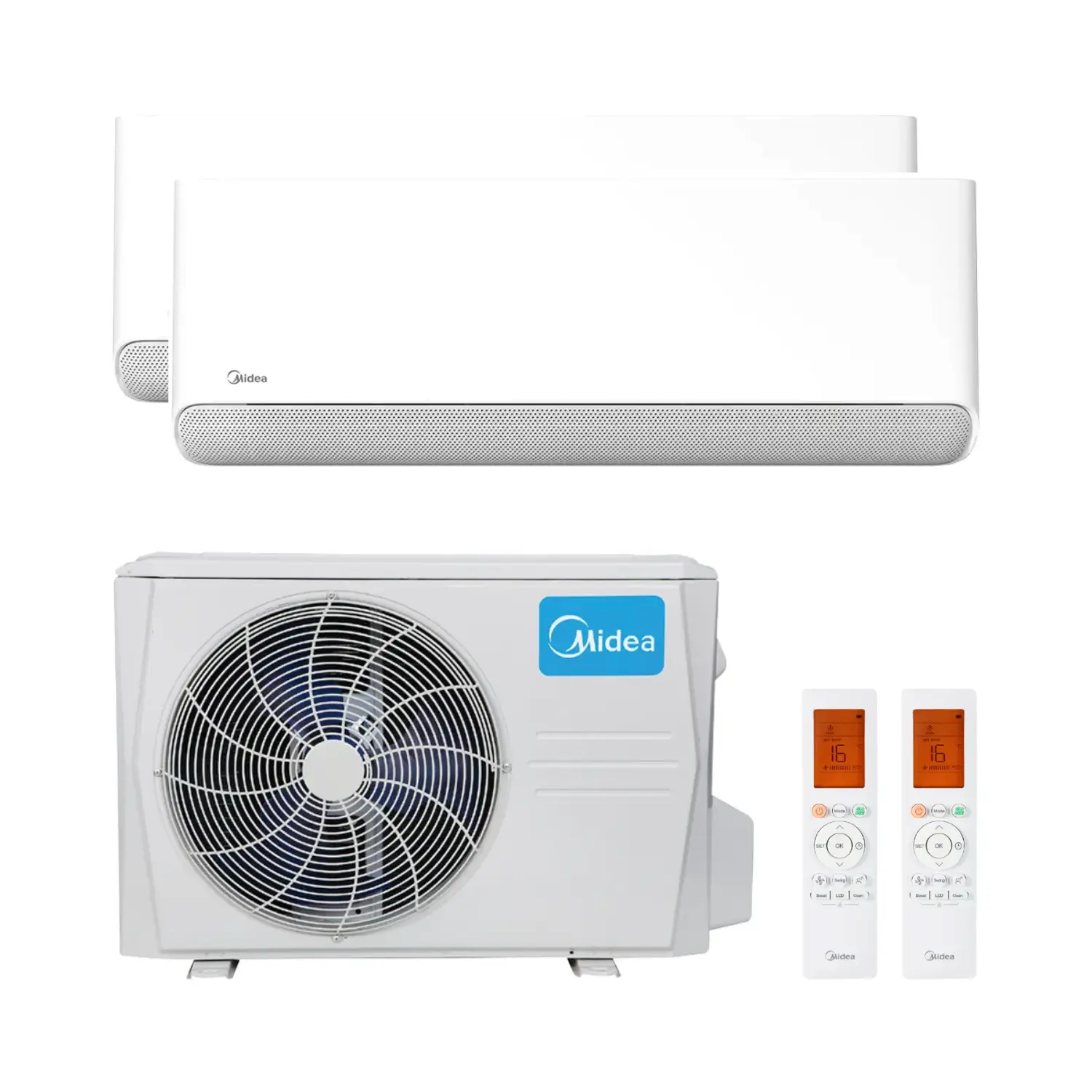 2 az 1-ben légkondicionáló wifi-vel Midea Breezeless E 2,6 kW 9000 BTU hivatkozással BREEZELESS09+09 a márkától MIDEA