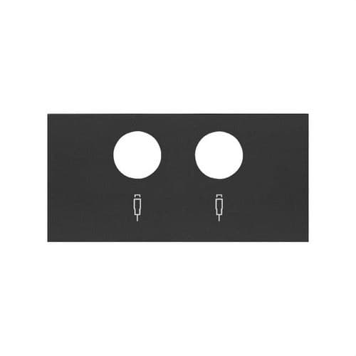 Cover for R-TV+SAT Inductive Sockets Matte Black Simon 100 with reference 10000053-238 from the brand SIMON