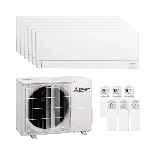 6 az 1-ben légkondicionáló wifi-vel Mitsubishi MSZ-AY 2,5 kW 9000 BTU hivatkozással MXZMSZAY-252525252525-122 a márkától MITSUBISHI