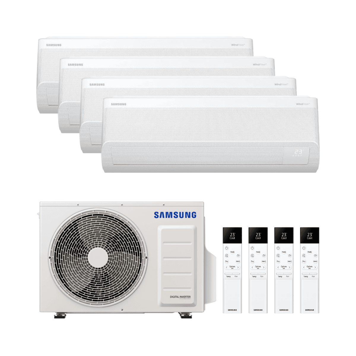 Samsung WindFree Comfort S2 4 az 1-ben légkondicionáló, 2,5 kW, 9000 BTU hivatkozással SAMFJM4X180-09 a márkától SAMSUNG